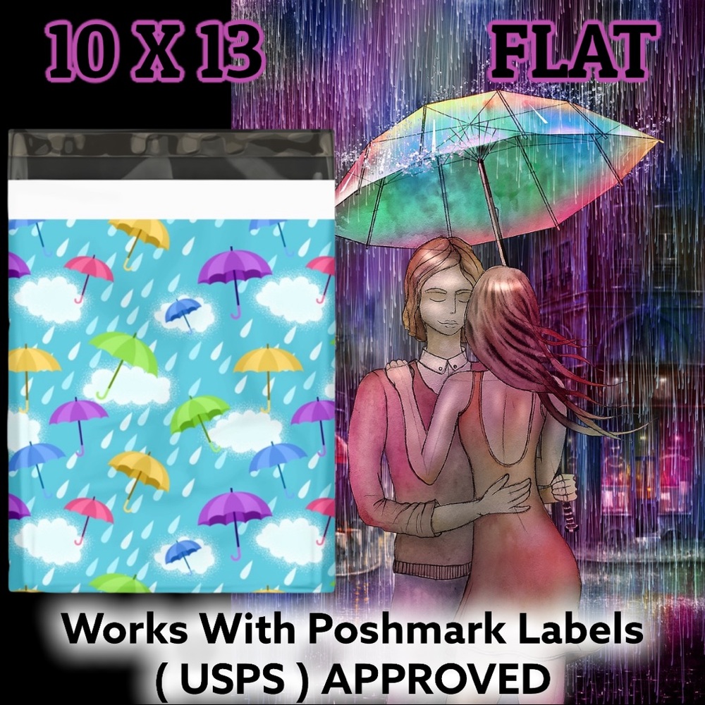 CLEARANCE 25 10X13 Umbrella Poly Mailers - Picture 5 of 6